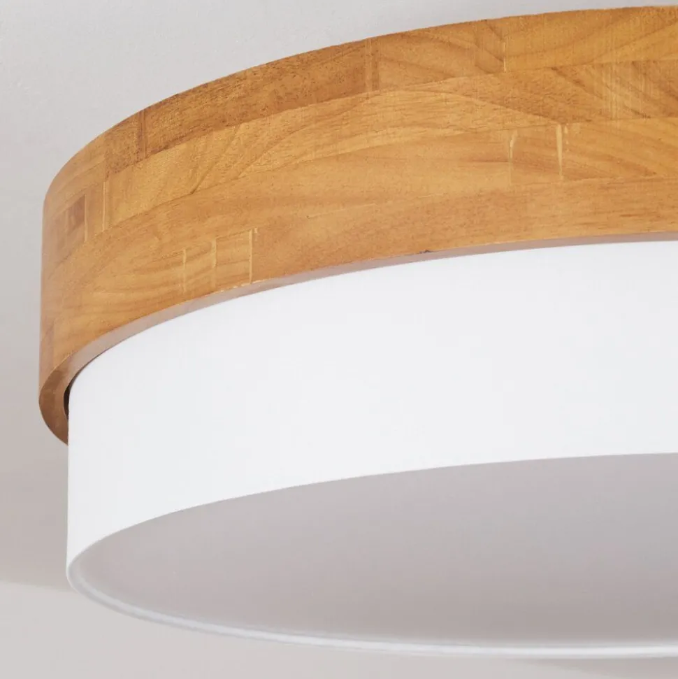 Plafonniervrolle Bois Clair, Nickel Mat, 3 Lumieres