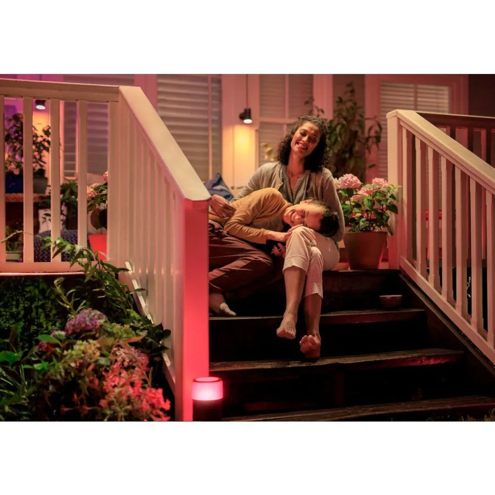 Projecteur Philips Hue Ambiance White & Color Waca Lily Led Noir, 1 Lumiere, Changeur De Couleurs