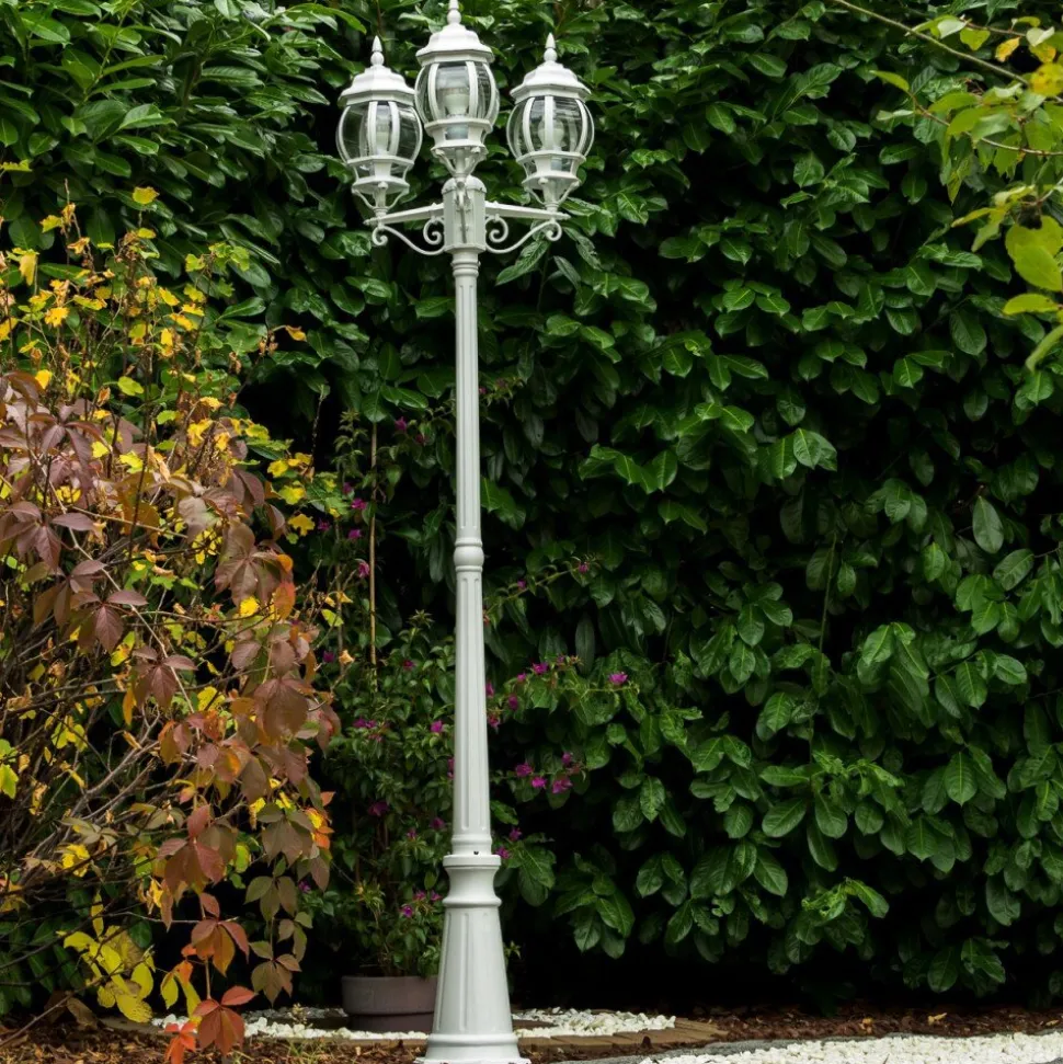 Reverbere Kobe Blanc, 3 Lumieres