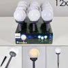 Set De 12 Lampes De Jardin Hakon Led Gris, 1 Lumiere