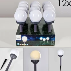 Set De 12 Lampes De Jardin Hakon Led Gris, 1 Lumiere