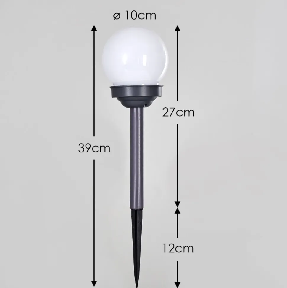 Set De 12 Lampes De Jardin Hakon Led Gris, 1 Lumiere