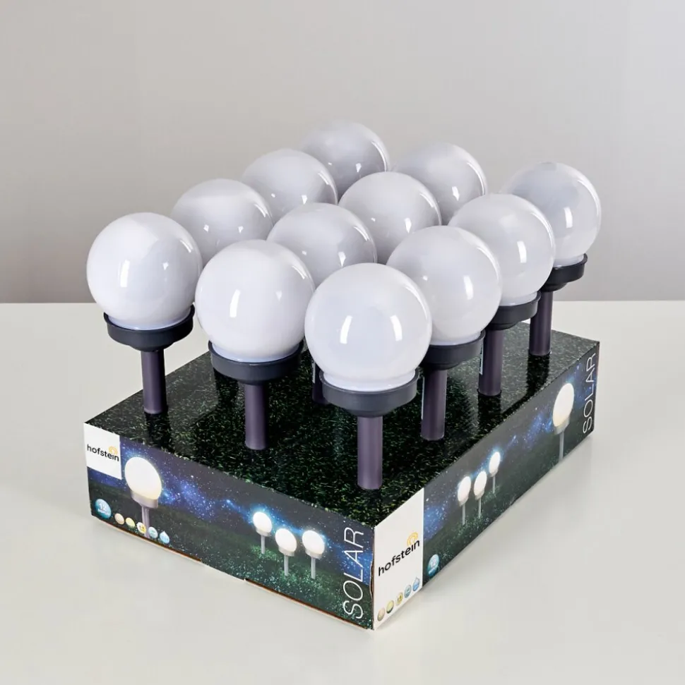 Set De 12 Lampes De Jardin Hakon Led Gris, 1 Lumiere