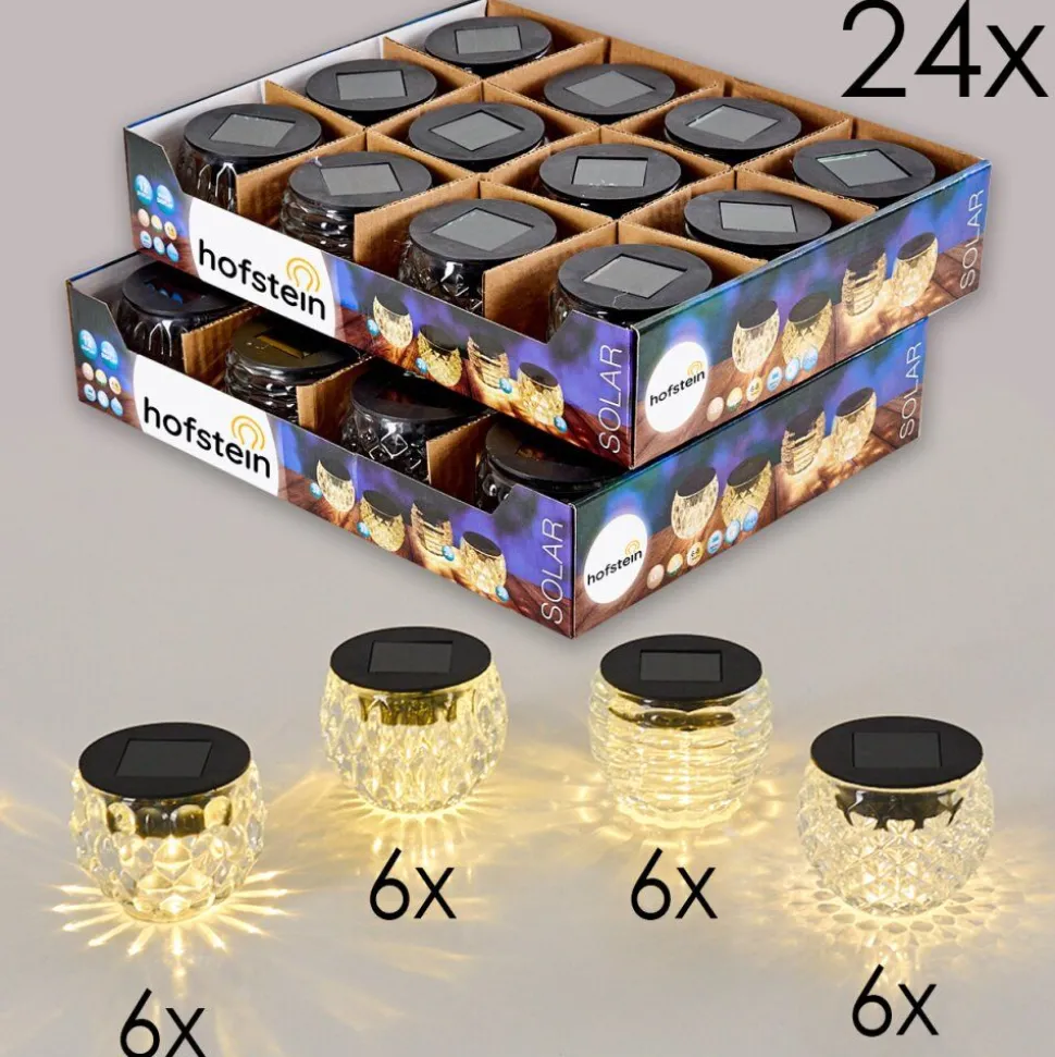 Set De 24 Lampes Solaires Benson Led Noir, 1 Lumiere