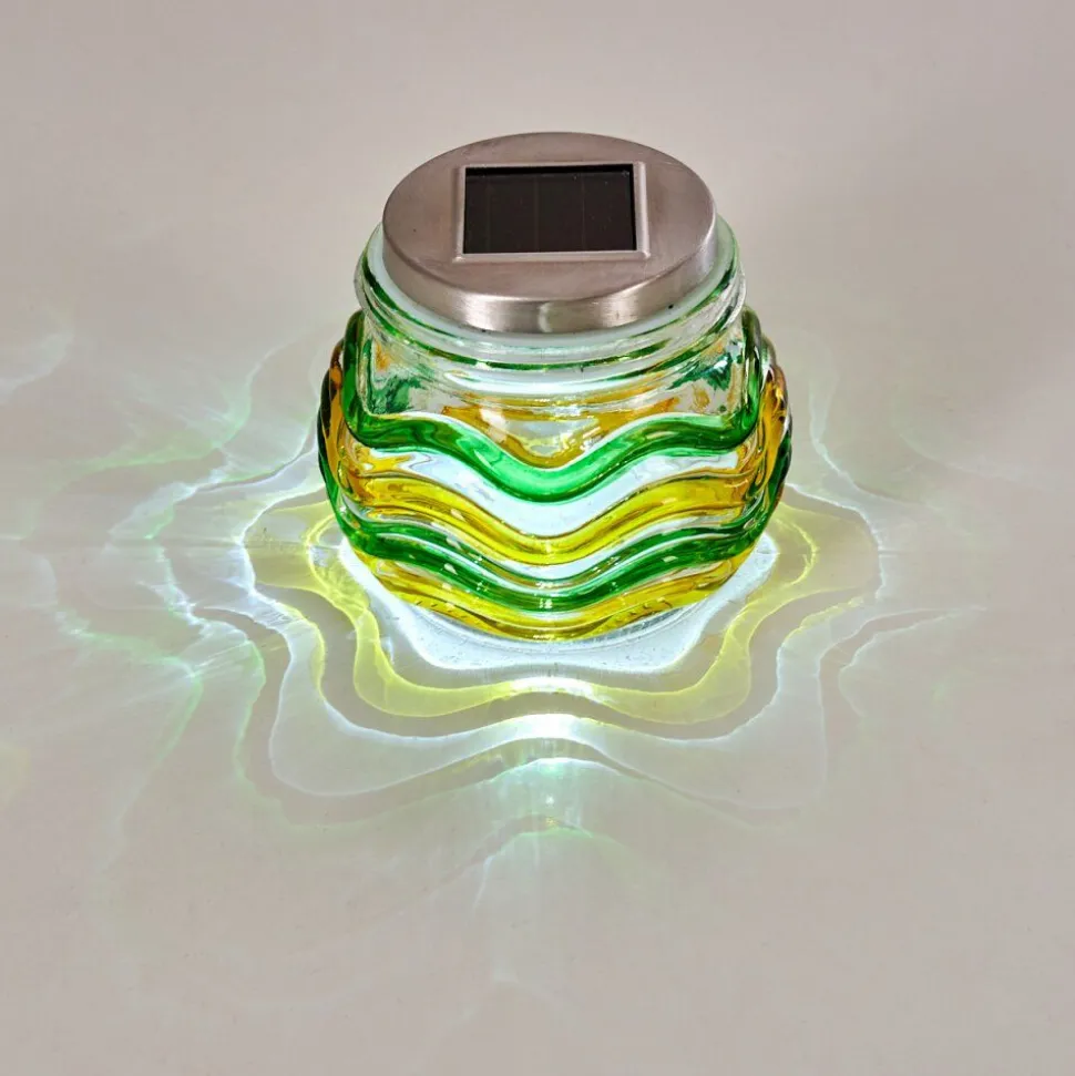 Set De 12 Lampes Solaires Raven Led Jaune, Vert, Orange, 1 Lumiere