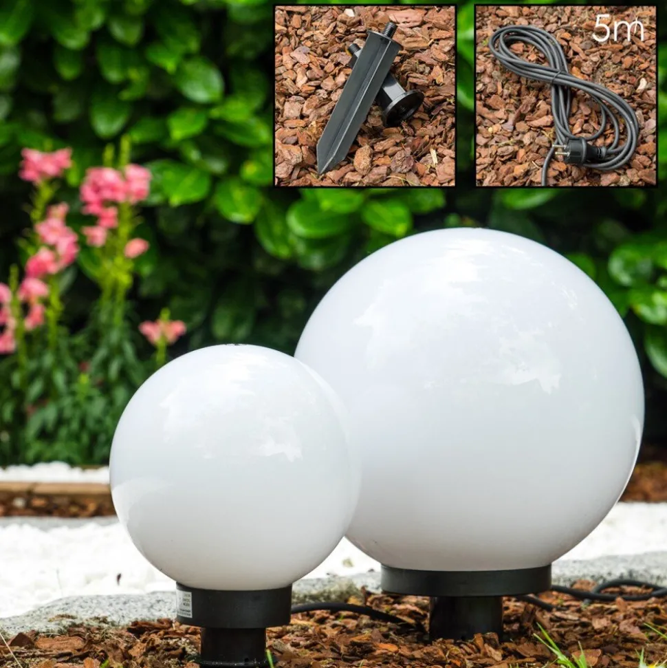 Set De Boules Lumineuses Miau Blanc, 2 Lumieres