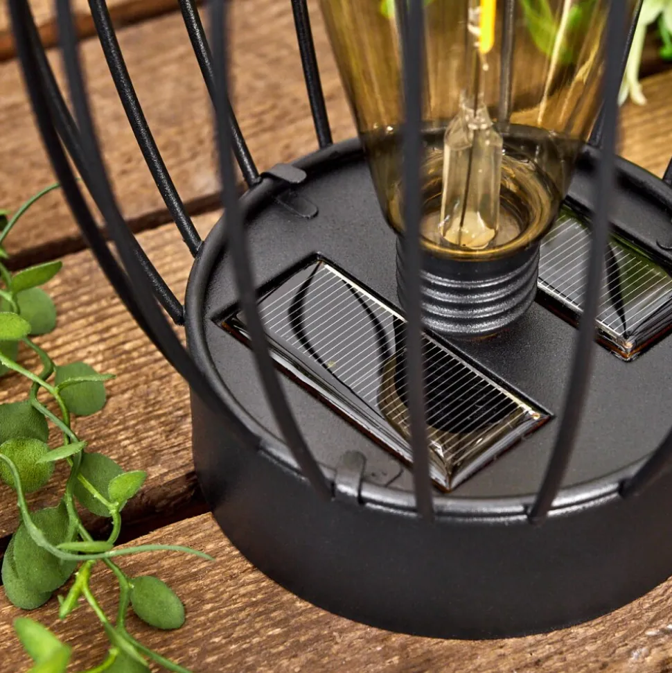 Set De Lampe De Table Solairequillagua Led Noir, 1 Lumiere