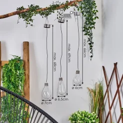 Set De Lampe Solairetiltil Led Acier Inoxydable, 3 Lumieres