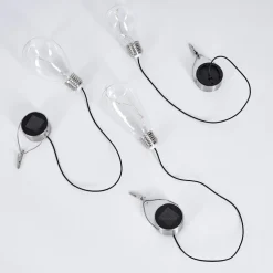 Set De Lampe Solairetiltil Led Acier Inoxydable, 3 Lumieres