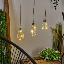 Set De Lampe Solairetiltil Led Acier Inoxydable, 3 Lumieres