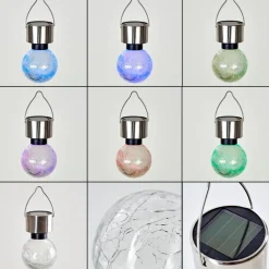 Set De Lampes Solaires Falco Led Argente, 1 Lumiere