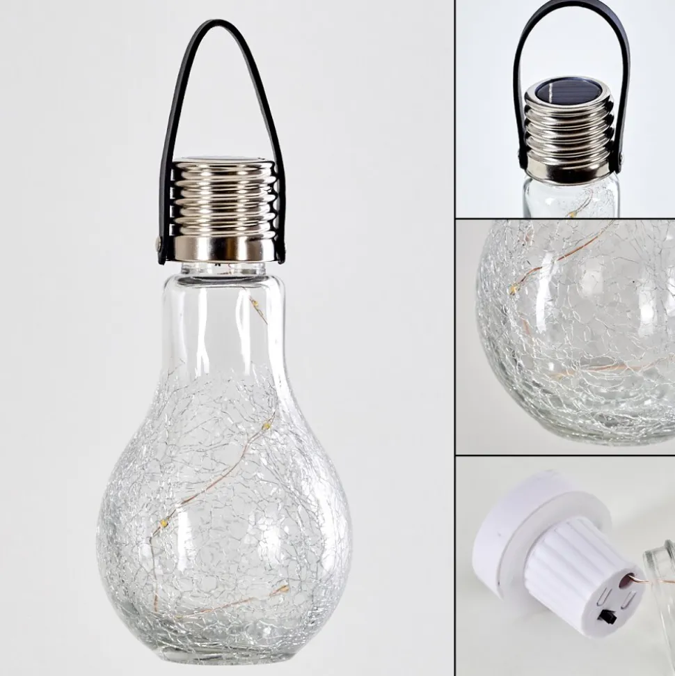 Set De Lampes Solaires Tian Led Argente, 1 Lumiere