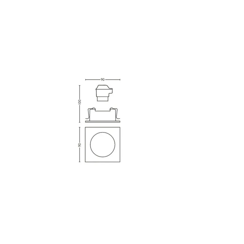 Spot A Encastrer Philips Hue Ambiance White Milliskin Argente, 1 Lumiere