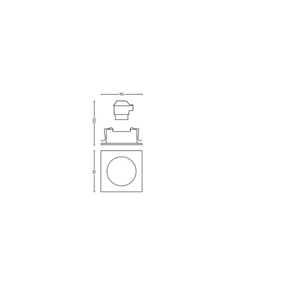 Spot A Encastrer Philips Hue Ambiance White Milliskin Argente, 1 Lumiere