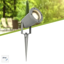 Spot De Jardin Brilliant Janko Led Gris, 1 Lumiere