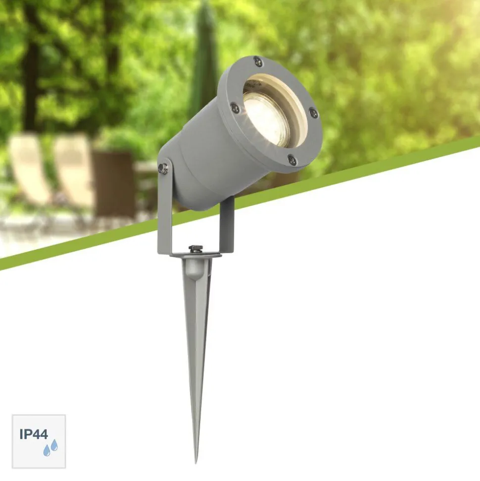 Spot De Jardin Brilliant Janko Led Gris, 1 Lumiere