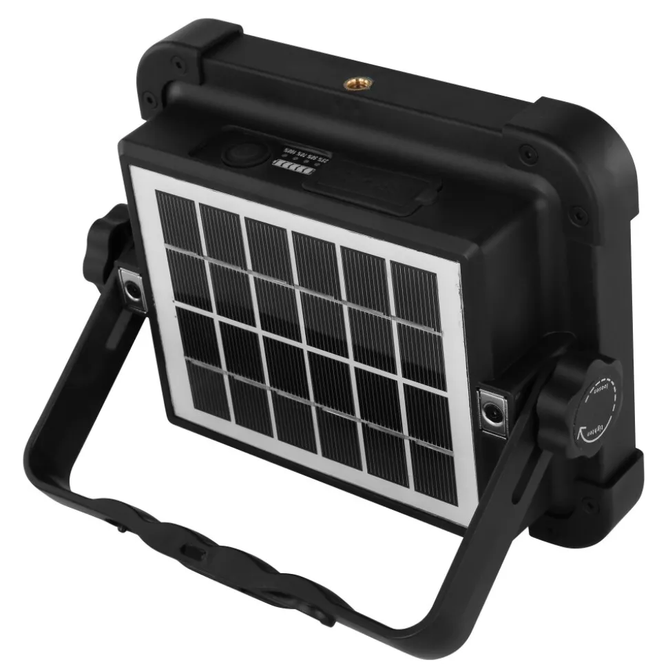 Spot De Jardin Globo Solar Led Noir, 1 Lumiere