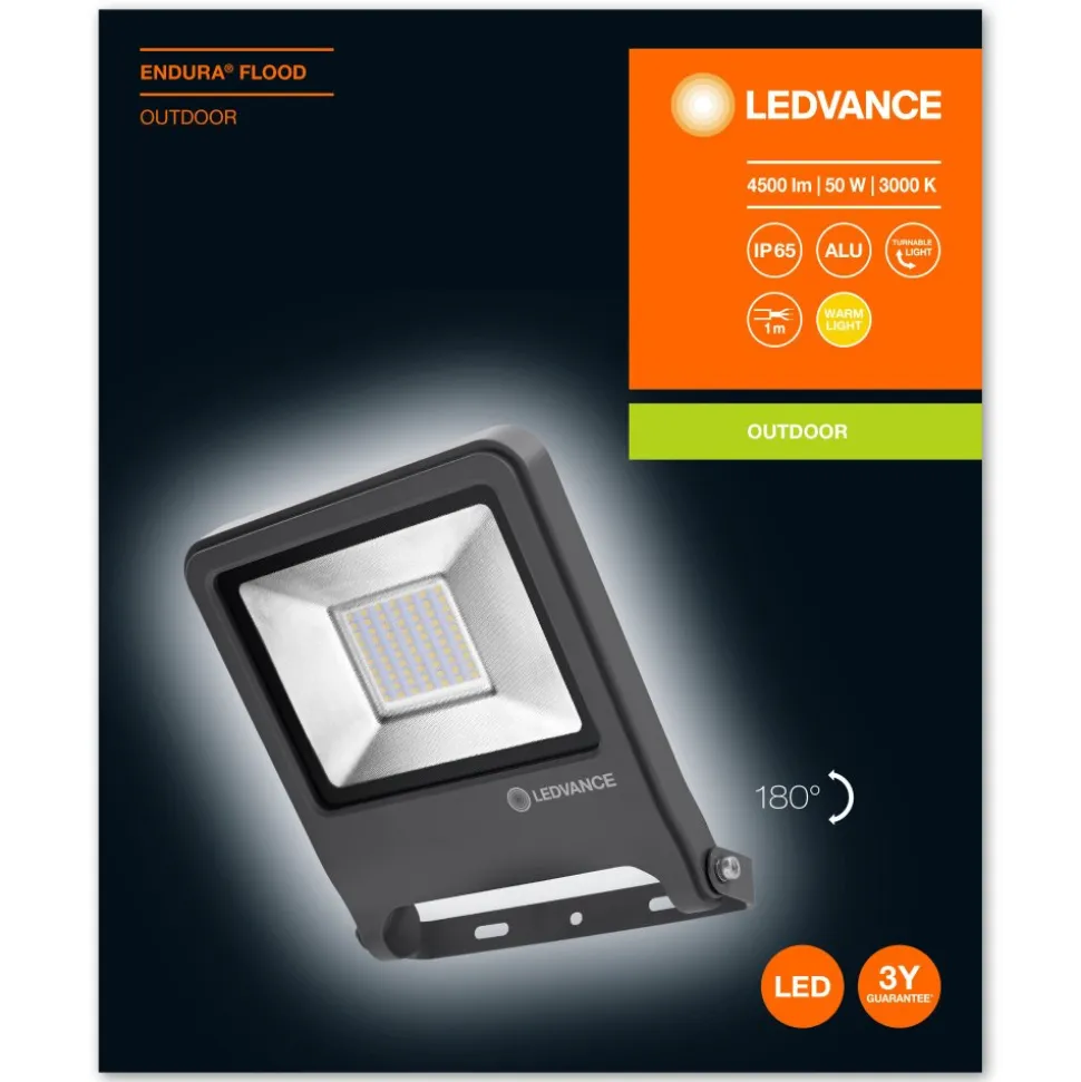 Spot De Jardin Ledvance Endura® Flood Anthracite, 1 Lumiere