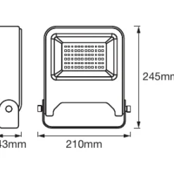 Spot De Jardin Ledvance Endura® Flood Anthracite, 1 Lumiere