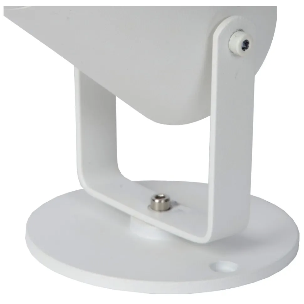 Spot De Jardin Lucide Taylor Blanc, 1 Lumiere, Detecteur De Mouvement