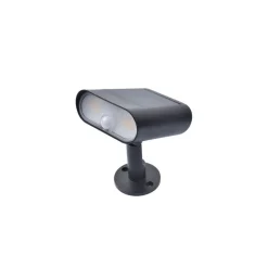 Spot De Jardin Lutec Ginbo Led Noir, 1 Lumiere, Detecteur De Mouvement, Changeur De Couleurs