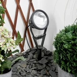 Spot De Jardin Phniet Led Noir, 1 Lumiere, Telecommandes, Changeur De Couleurs