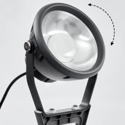 Spot De Jardin Phniet Led Noir, 1 Lumiere, Telecommandes, Changeur De Couleurs