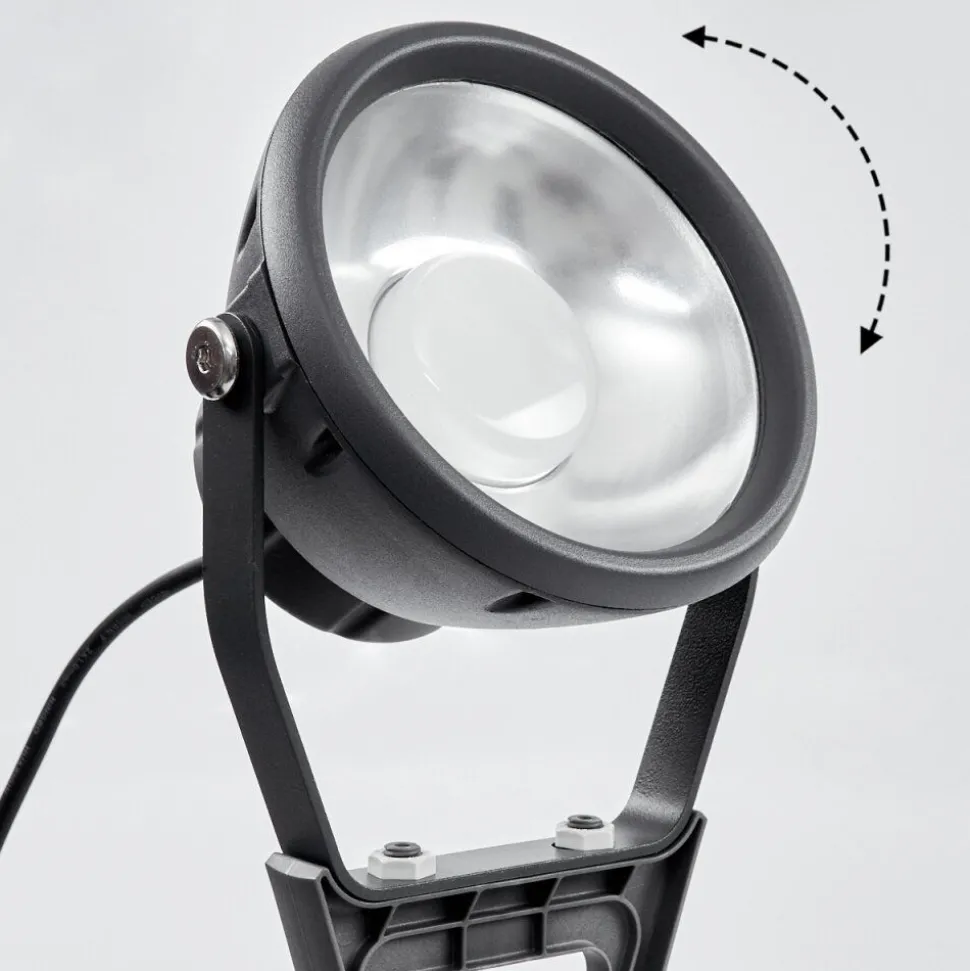 Spot De Jardin Phniet Led Noir, 1 Lumiere, Telecommandes, Changeur De Couleurs