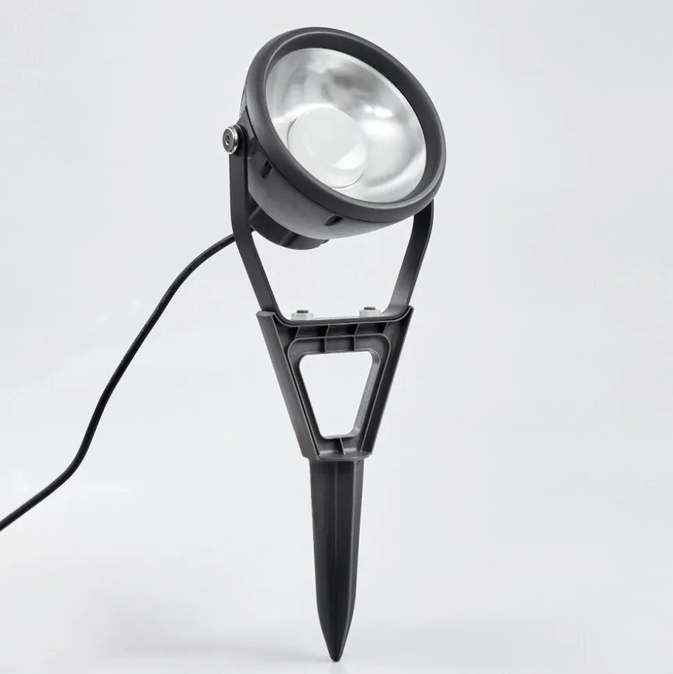 Spot De Jardin Phniet Led Noir, 1 Lumiere, Telecommandes, Changeur De Couleurs
