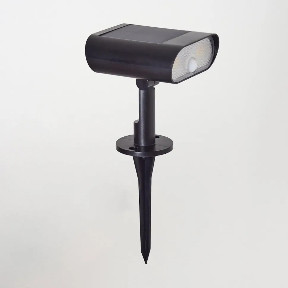 Spot De Jardinusmagama Solar Led Noir, 1 Lumiere, Detecteur De Mouvement, Changeur De Couleurs