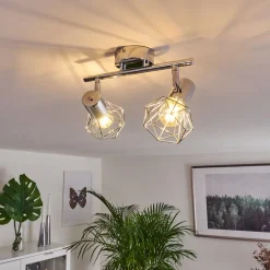 Spot De Plafond Globo Xara Chrome, 2 Lumieres