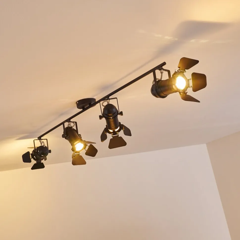 Spot De Plafond Lichinga Noir, 4 Lumieres