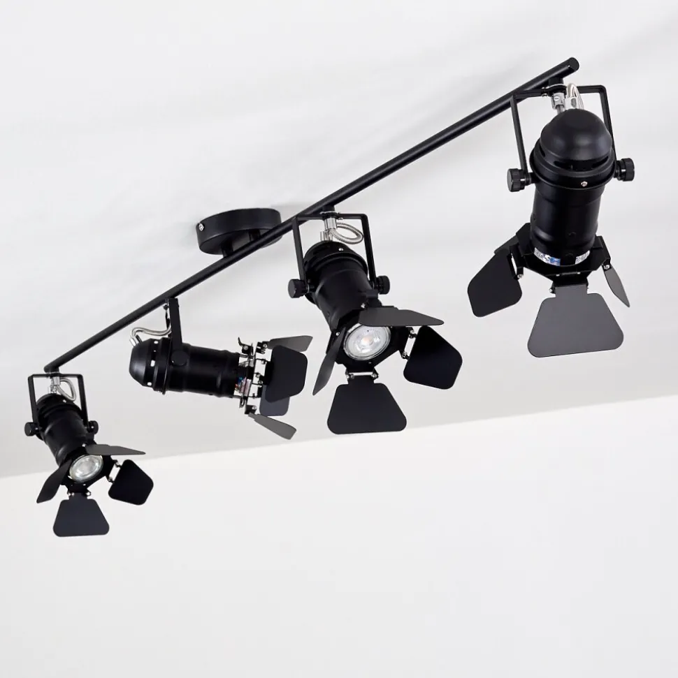 Spot De Plafond Lichinga Noir, 4 Lumieres