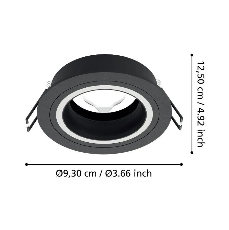 Spot Encastrable Eglo Carosso Noir, Blanc, 1 Lumiere
