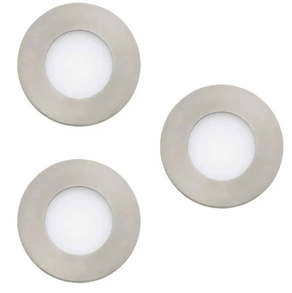Spot Encastrable Eglo Fueva-Z Led Nickel Mat, 3 Lumieres