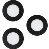 Spot Encastrable Eglo Fueva-Z Led Noir, 3 Lumieres