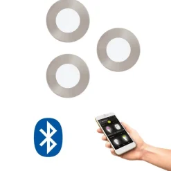 Spot Encastrable Eglo Fueva-C Led Nickel Mat, 3 Lumieres