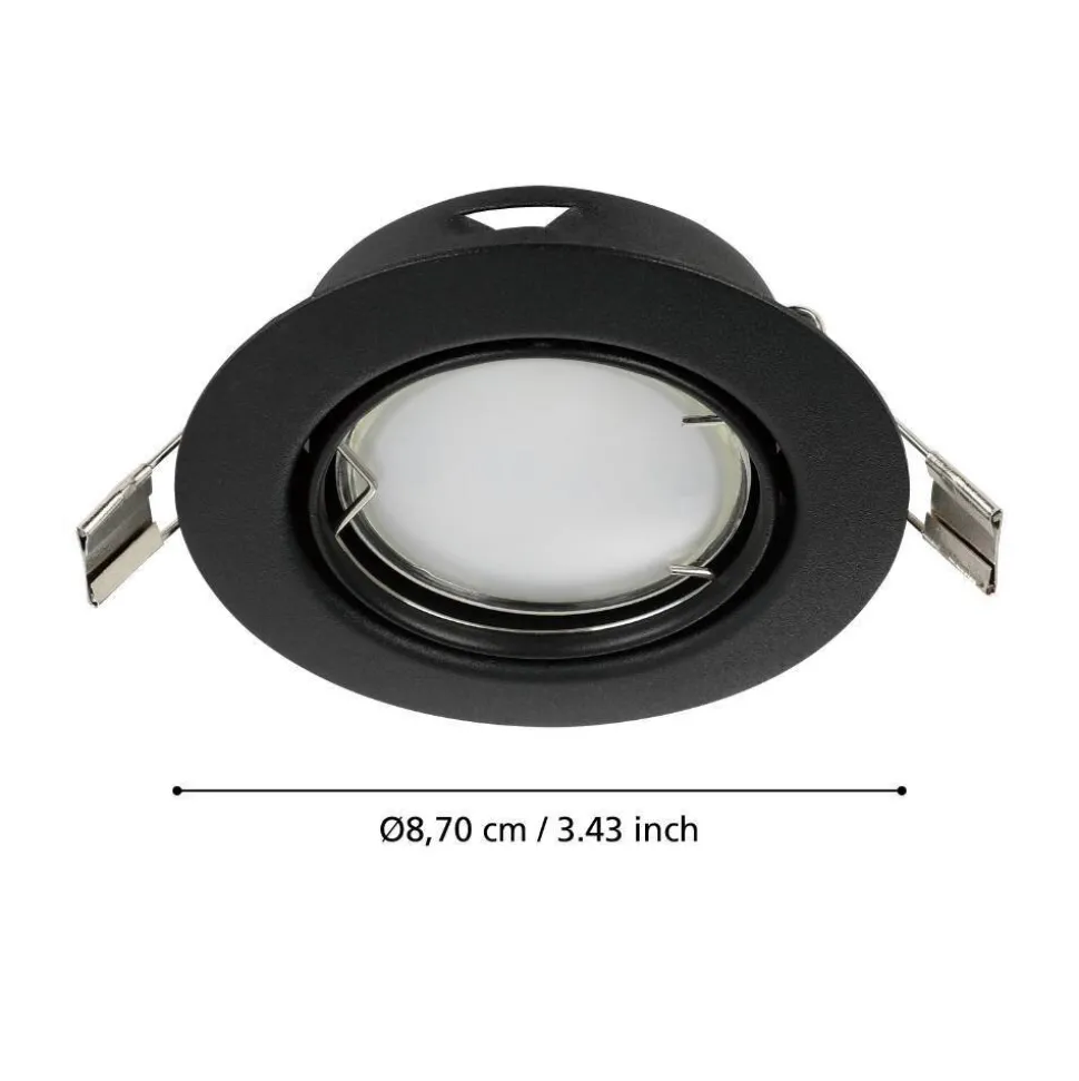 Spot Encastrable Eglo Peneto Led Noir, 3 Lumieres