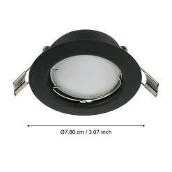 Spot Encastrable Eglo Peneto Led Noir, 1 Lumiere