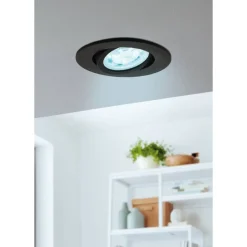 Spot Encastrable Eglo Saliceto-Z Led Noir, 1 Lumiere