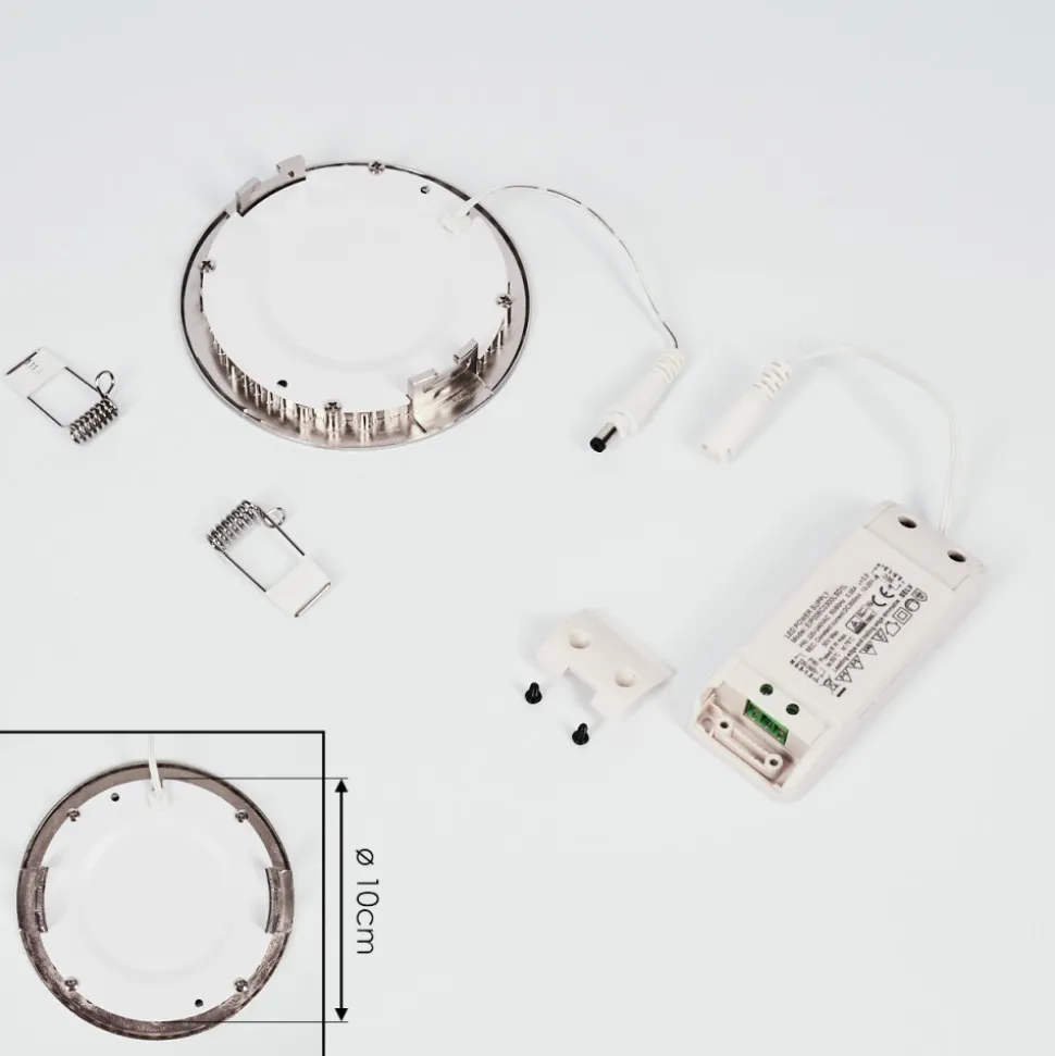 Spot Encastrable Finsrud Led Nickel Mat, 1 Lumiere