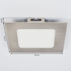 Spot Encastrable Finsrud Led Nickel Mat, 1 Lumiere