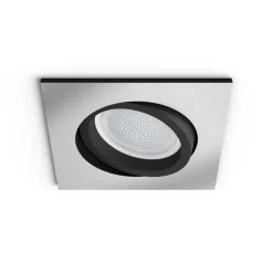 Spot Encastrable, Kit D'Extension Philips Hue Ambiance White & Color Centura Argente, 1 Lumiere, Changeur De Couleurs