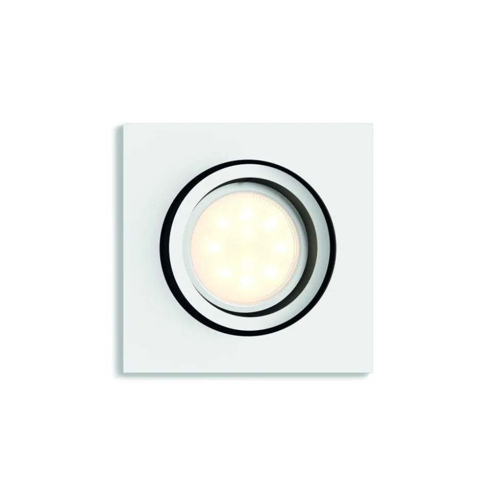 Spot Encastrable, Kit D'Extension Philips Hue Ambiance White Milliskin Blanc, 1 Lumiere, Telecommandes