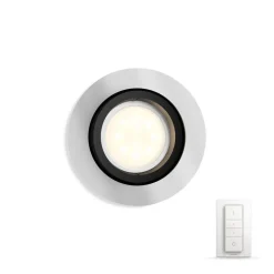 Spot Encastrable, Kit D'Extension Philips Hue Ambiance White Milliskin Argente, 1 Lumiere, Telecommandes