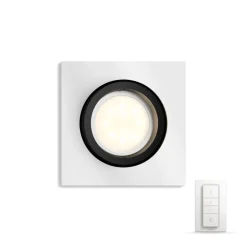 Spot Encastrable, Kit D'Extension Philips Hue Ambiance White Milliskin Argente, 1 Lumiere, Telecommandes