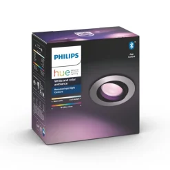 Spot Encastrable, Kit D'Extension Philips Hue Ambiance White & Color Centura Argente, 1 Lumiere, Changeur De Couleurs