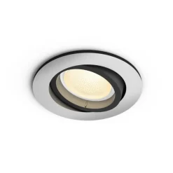 Spot Encastrable, Kit D'Extension Philips Hue Ambiance White & Color Centura Argente, 1 Lumiere, Changeur De Couleurs