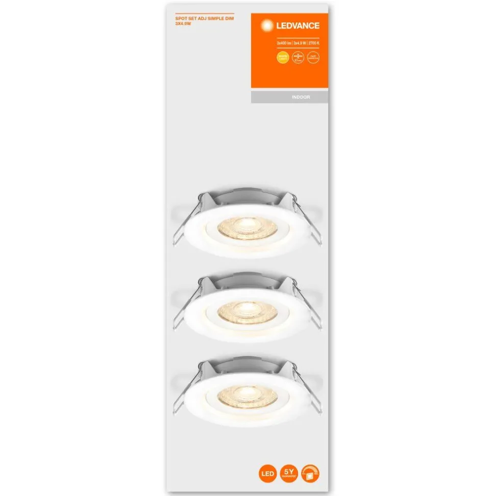 Spot Encastrable Ledvance Spot Blanc, 3 Lumieres