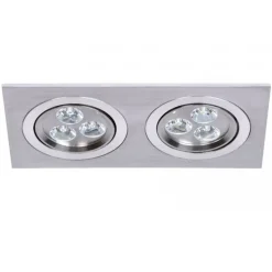 Spot Encastrable Lucide Prof-Led Nickel Mat, 6 Lumieres